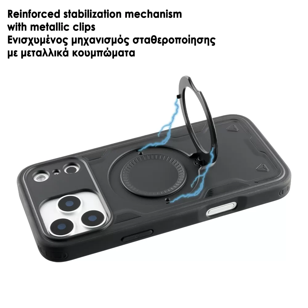 IDOL 1991 ARMOR TPU ΘΗΚΗ IPHONE 17 PRO 6.3in HYPER MAGSAFE STAND CAMERA GUARD BLACK - Image 7