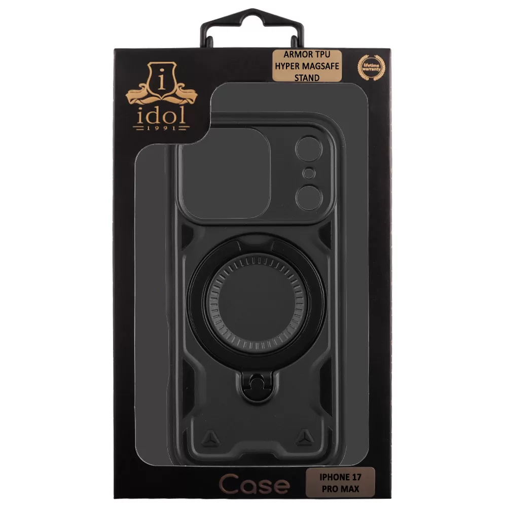 IDOL 1991 ARMOR TPU ΘΗΚΗ IPHONE 17 PRO MAX 6.9in HYPER MAGSAFE STAND CAMERA GUARD BLACK - Image 12