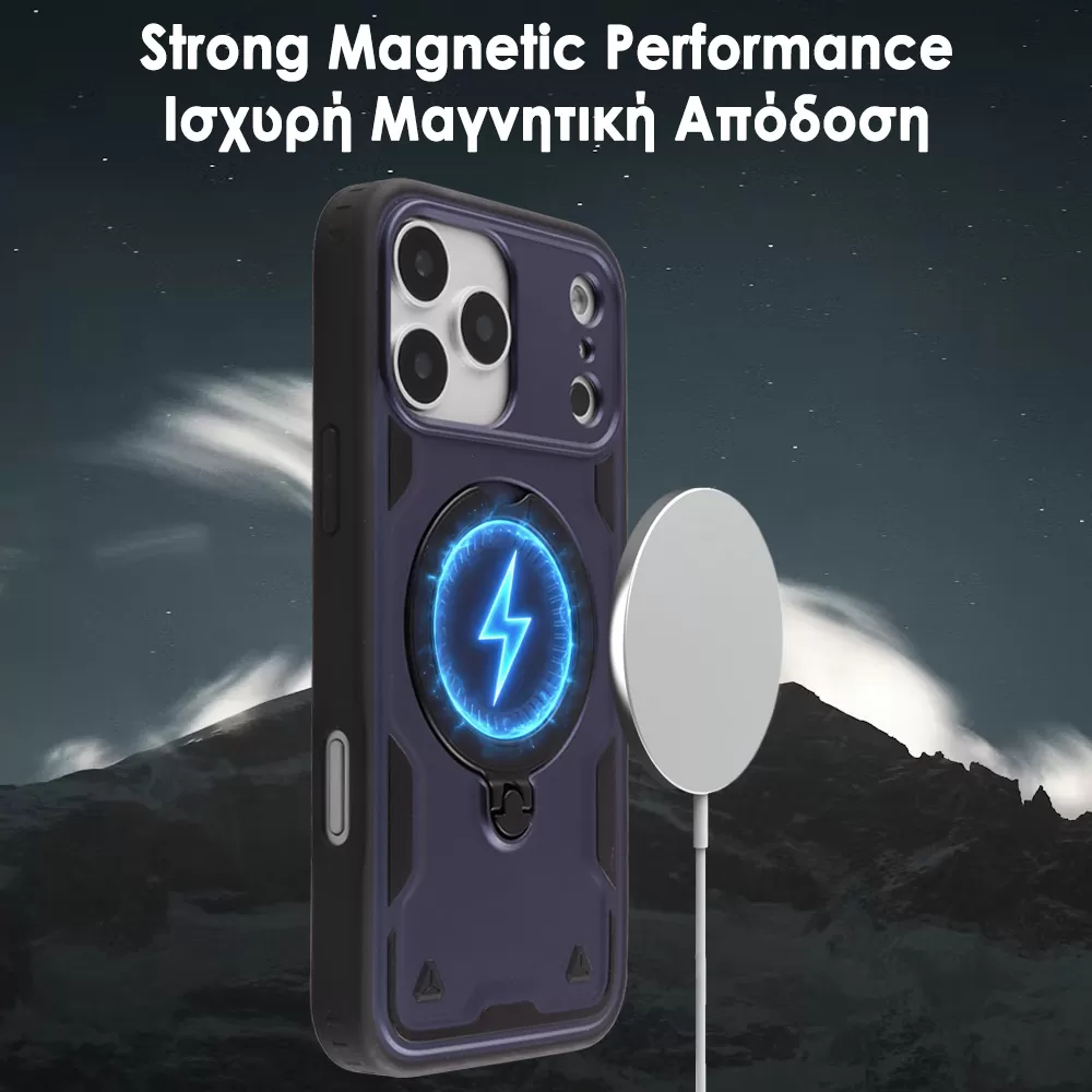 IDOL 1991 ARMOR TPU ΘΗΚΗ SAMSUNG S25 5G S931 6.2in HYPER MAGSAFE STAND CAMERA GUARD BLUE - Image 2