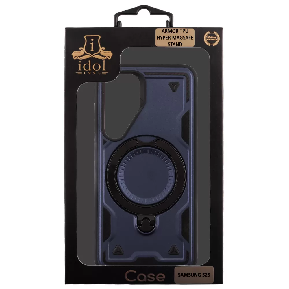 IDOL 1991 ARMOR TPU ΘΗΚΗ SAMSUNG S25 5G S931 6.2in HYPER MAGSAFE STAND CAMERA GUARD BLUE - Image 12