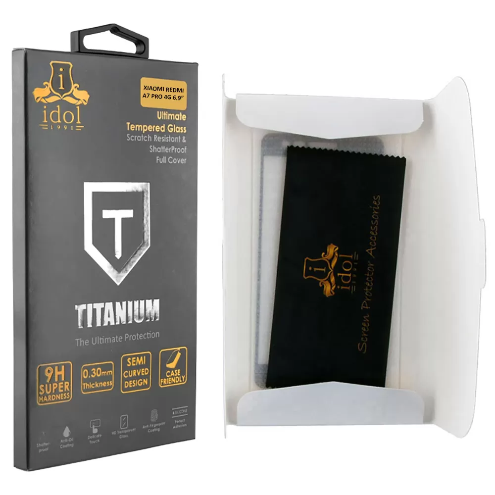 IDOL 1991 TEMPERED GLASS XIAOMI REDMI A7 PRO 4G FULL GLUE TITANIUM <br><br><br>IDOL 1991 TEMPERED GLASS XIAOMI REDMI A7 PRO 4G 6.9 in 9H 0.25mm TITANIUM SEMI CURVED FULL GLUE BLACK - Image 3