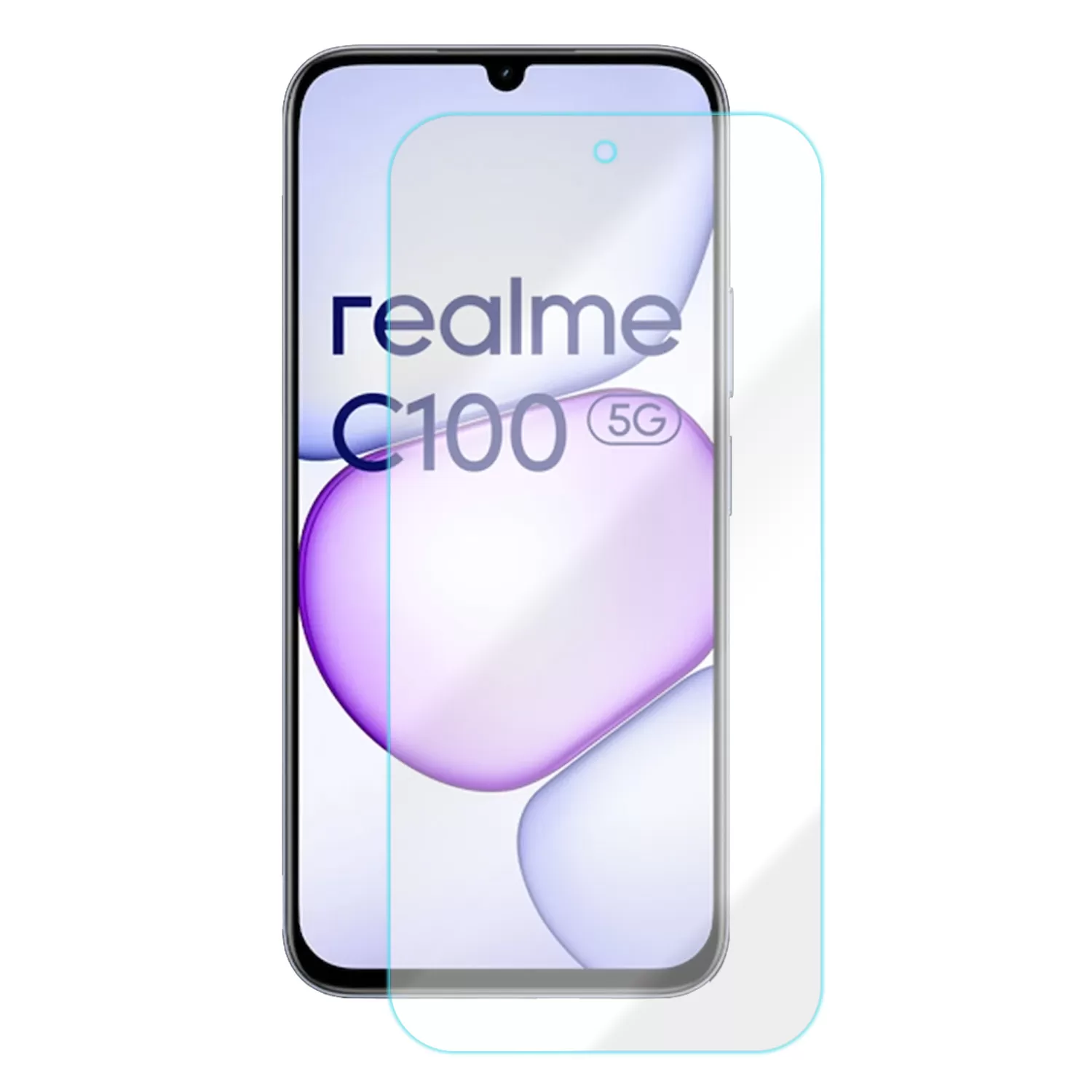 VOLTE-TEL TEMPERED GLASS REALME C100 5G 6.8in 9H 0.30mm 2.5D FULL GLUE - Image 2