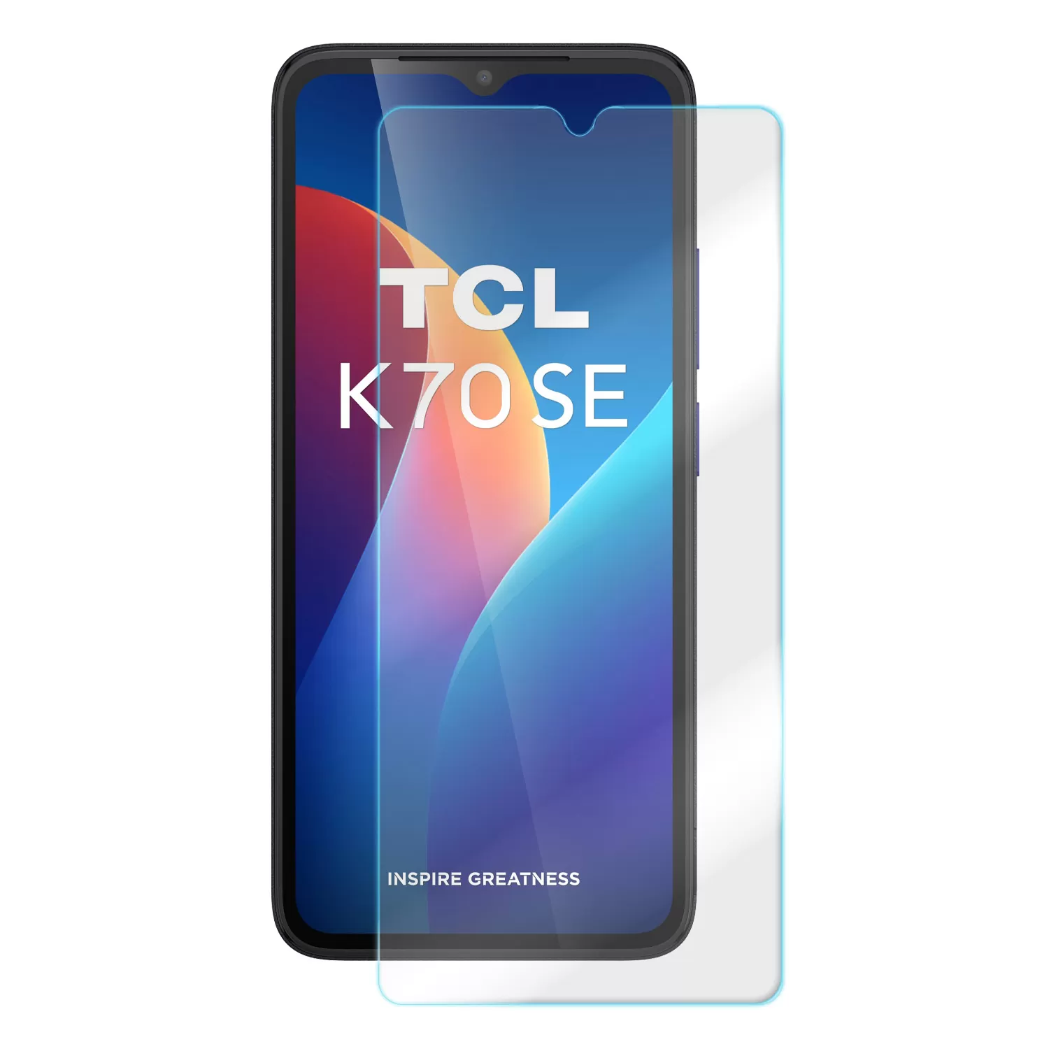 VOLTE-TEL TEMPERED GLASS TCL K70 SE 6.56in 9H 0.30mm 2.5D FULL GLUE - Image 2
