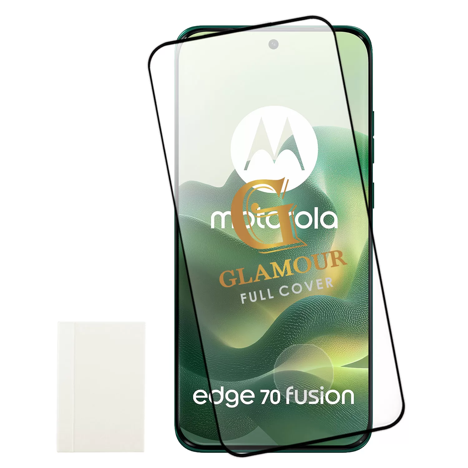 IDOL 1991 GLAMOUR TEMPERED GLASS MOTOROLA EDGE 70 FUSION 5G 6.78in9H 0.30mm FULL COVER 3D FULL GLUE FINGER UNLOCK BLACK+SQUEEZY - Image 2