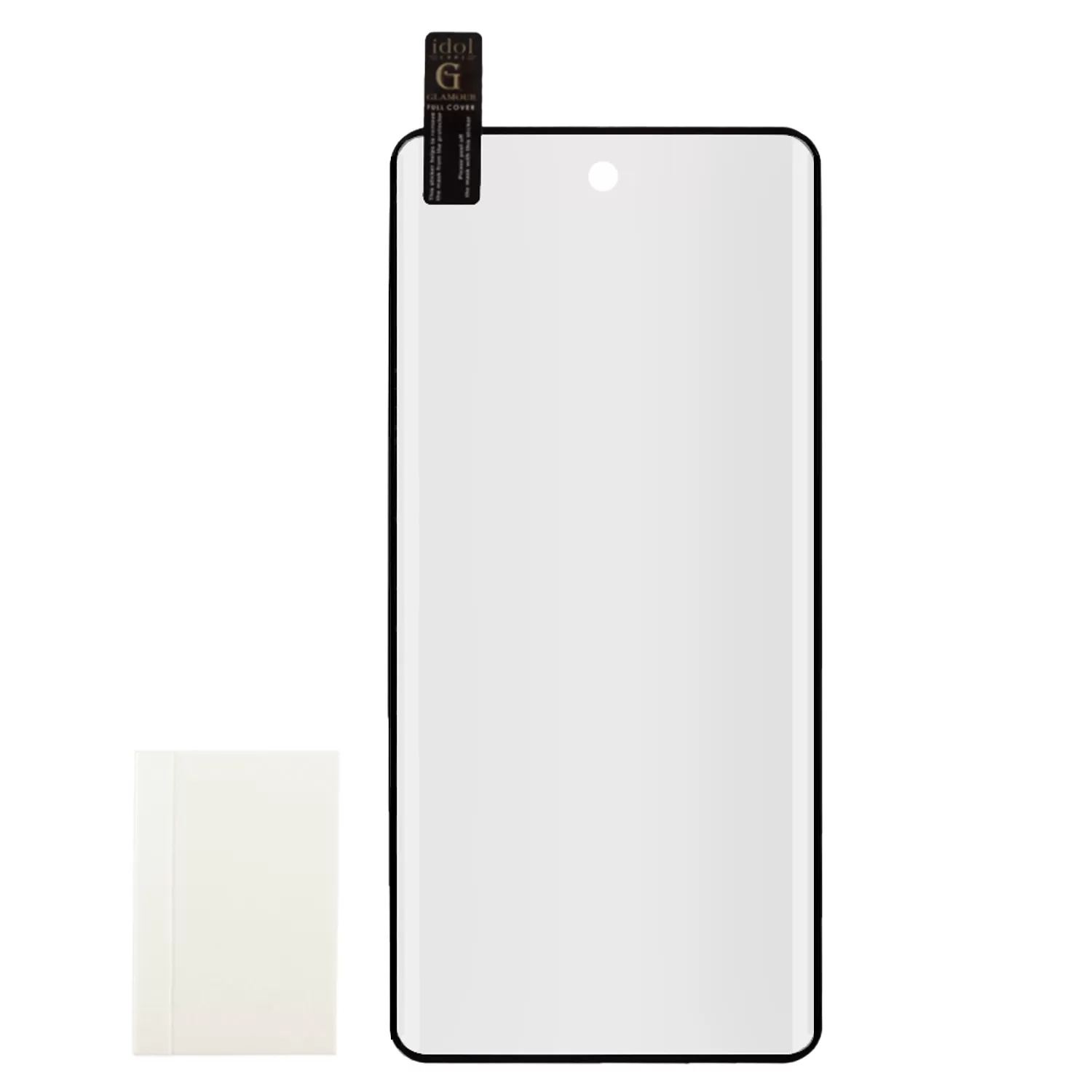 IDOL 1991 GLAMOUR TEMPERED GLASS MOTOROLA SIGNATURE 5G 6.8in 9H 0.30mm FULL COVER 3D FULL GLUE FINGER UNLOCK BLACK+SQUEEZY C - Image 3