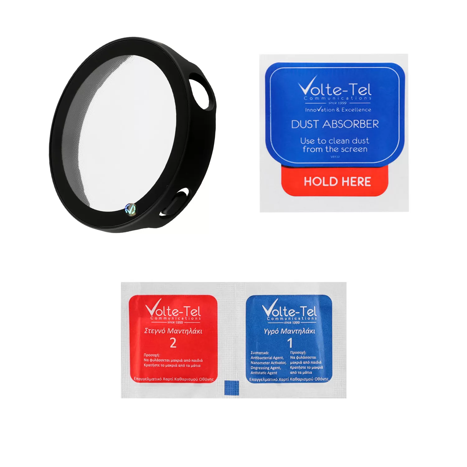 VOLTE-TEL PC EDGE COVER TEMPERED GLASS HUAWEI WATCH GT 6 41mm 1.32in 9H 0.30mm 3D FULL GLUE FULL COVER OFFICE CHERRY MATTE BLACK - Image 3