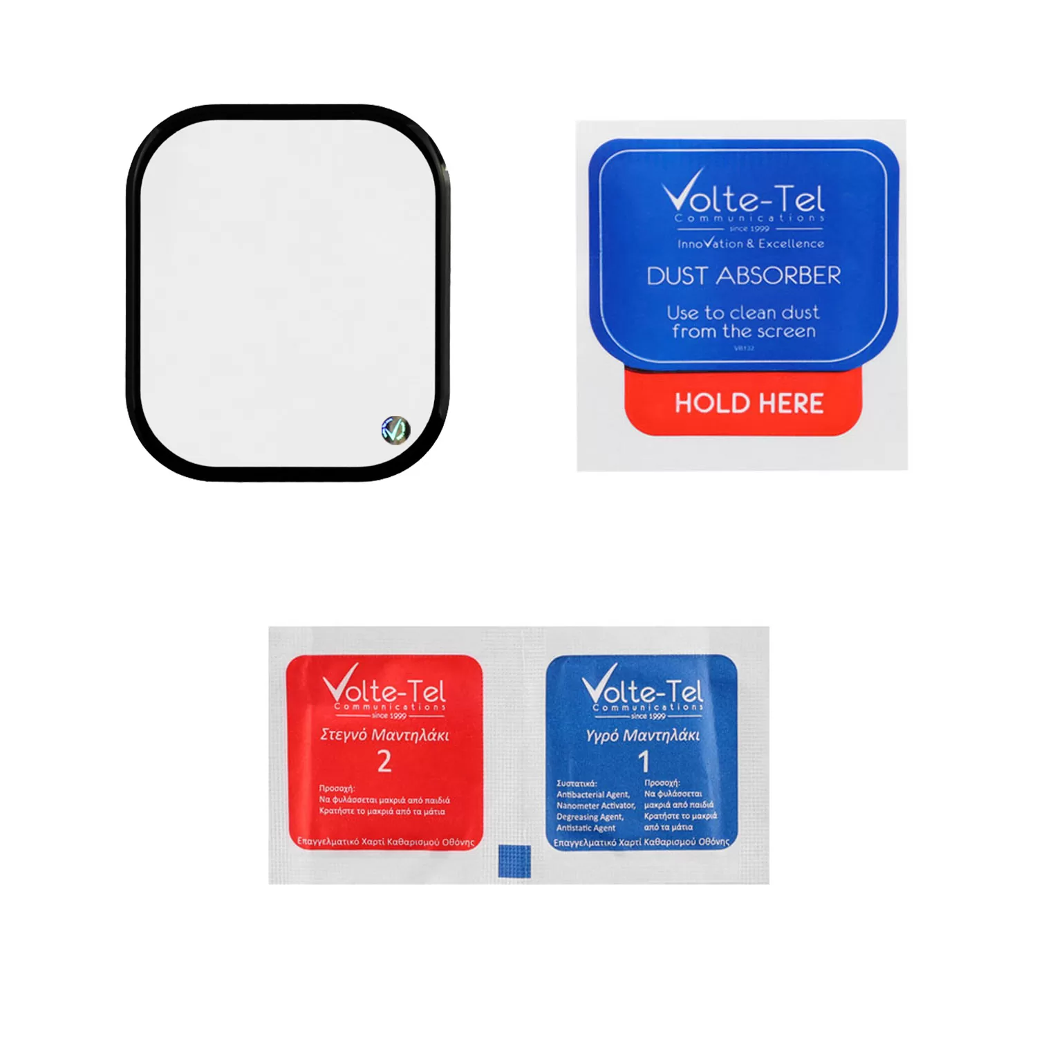 VOLTE-TEL PLEXI TEMPERED GLASS REALME WATCH 5 3D EDGE 1.97in 0.30mm FULL GLUE FULL COVER BLACK - Image 3