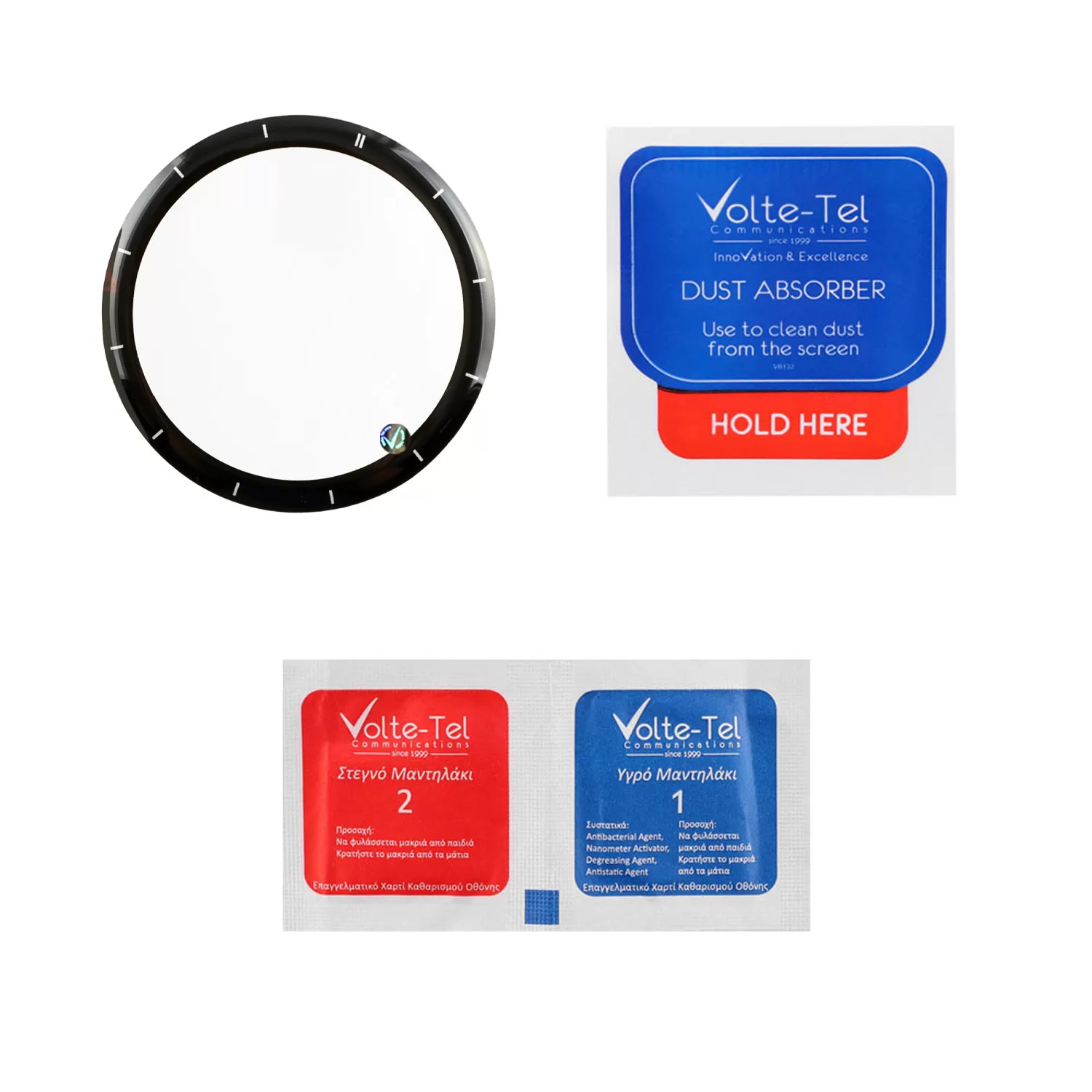 VOLTE-TEL PLEXI TEMPERED GLASS ONEPLUS WATCH 3 46MM 3D EDGE 1.5in 0.30mm FULL GLUE FULL COVER BLACK - Image 3