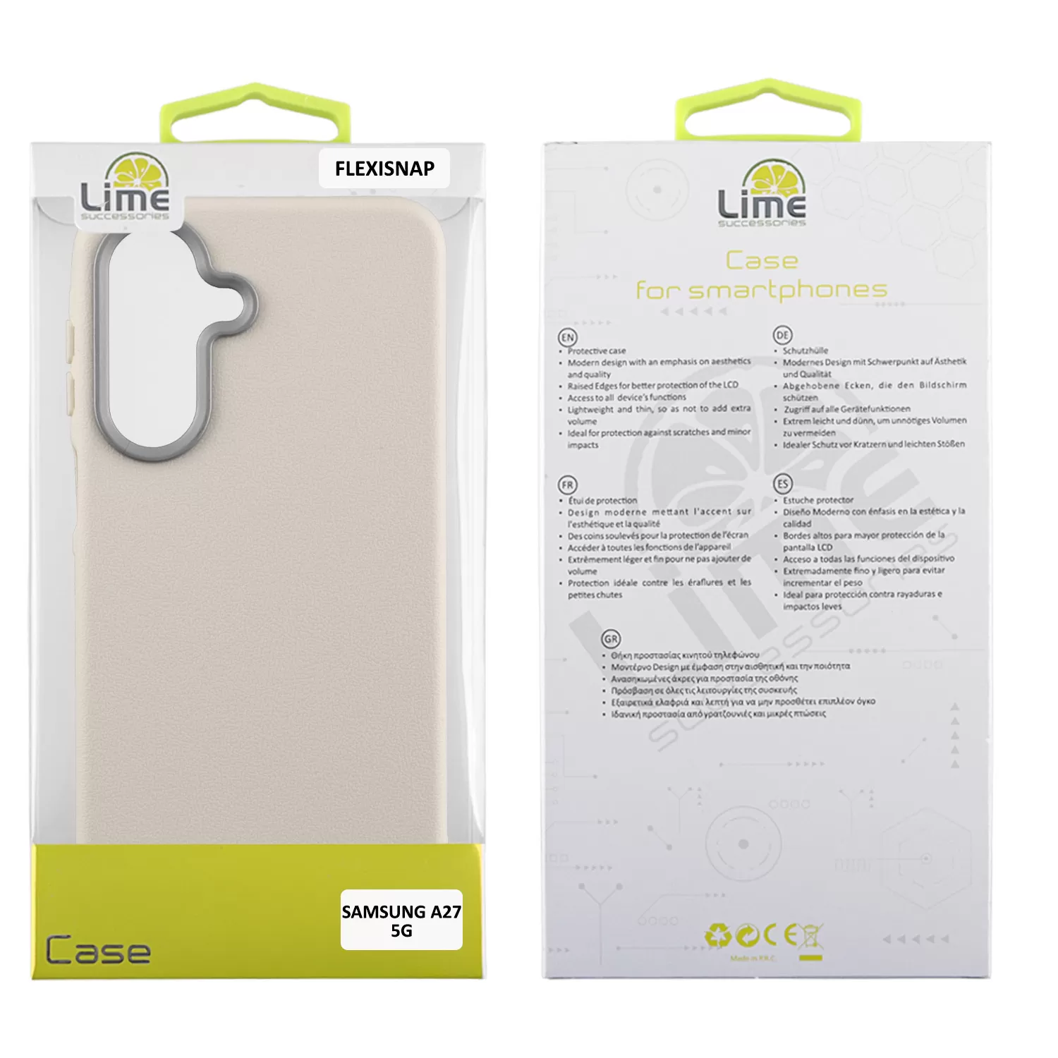 LIME ΘΗΚΗ SAMSUNG A27 5G A276 6.7" FLEXISNAP TPU CAMERA GUARD OFF WHITE - Image 4