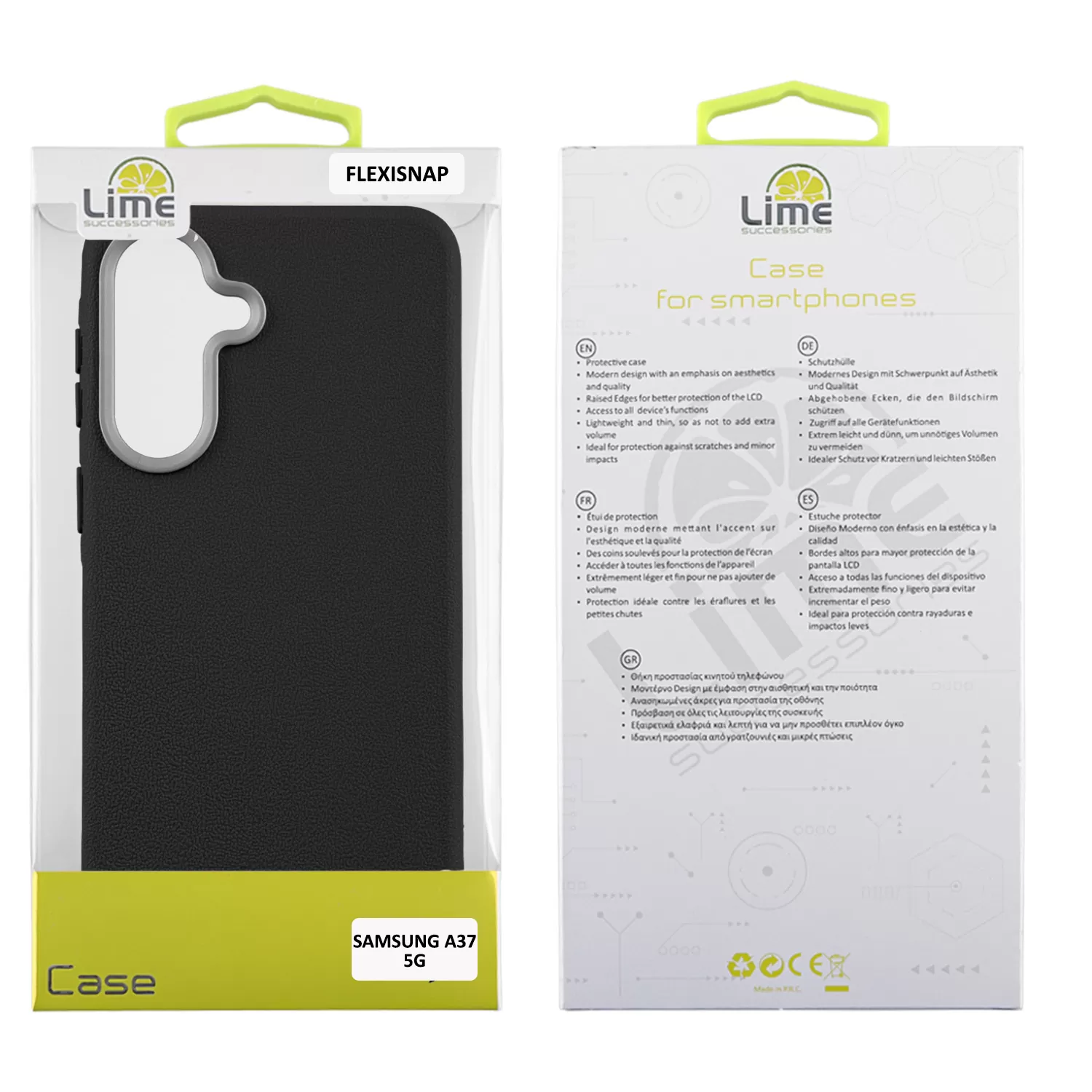 LIME FLEXISNAP TPU ΘΗΚΗ SAMSUNG A37 5G A376 6.7in CAMERA GUARD BLACK - Image 4