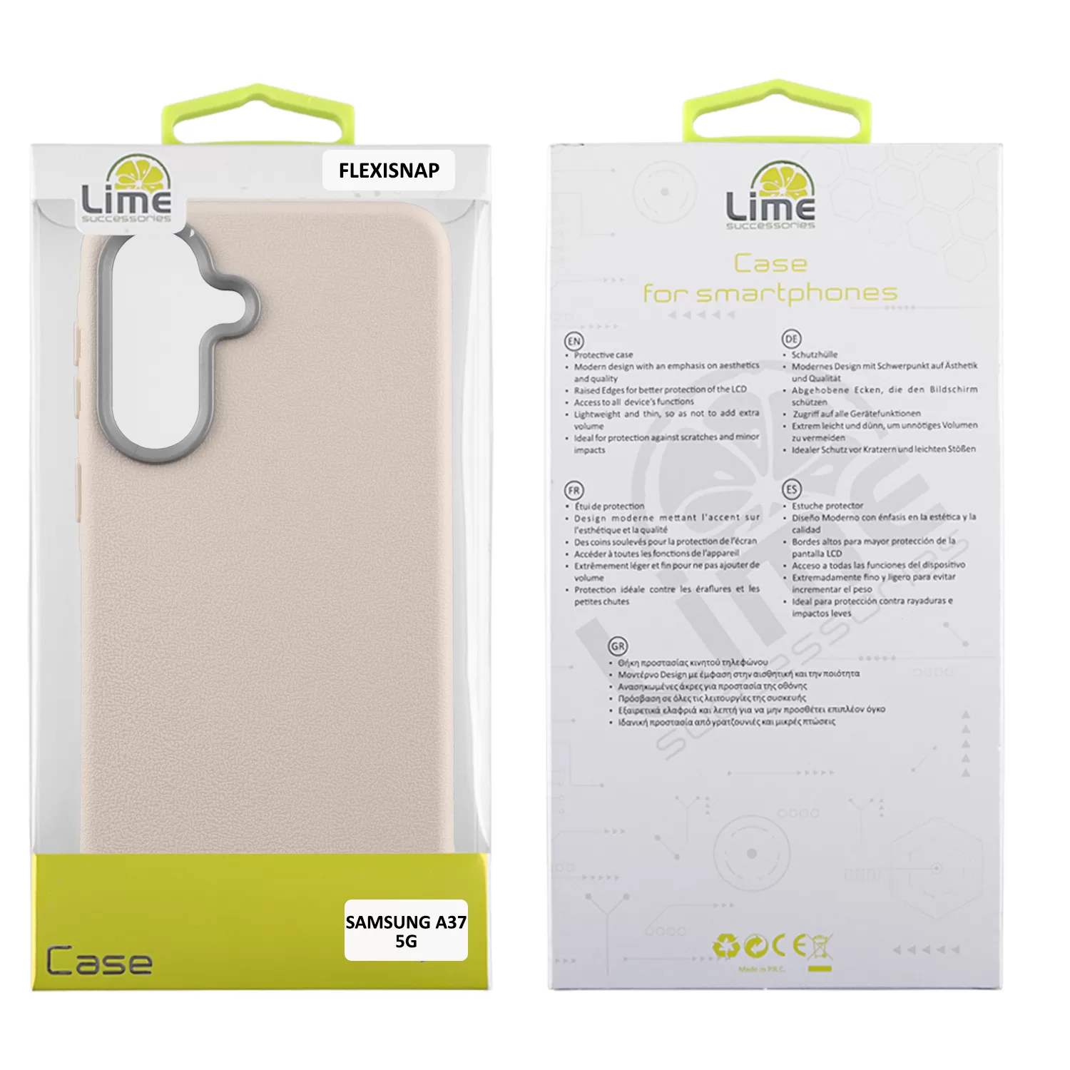 LIME ΘΗΚΗ SAMSUNG A37 5G A376 6.7" FLEXISNAP TPU CAMERA GUARD OFF WHITE - Image 4