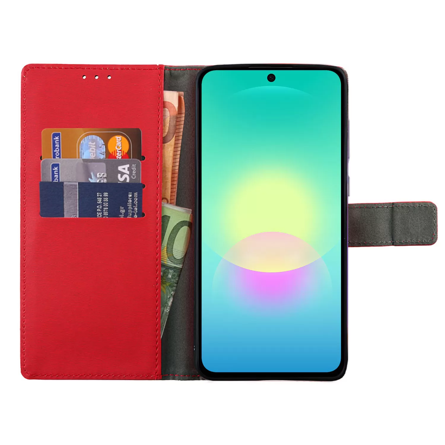 VOLTE-TEL ALLURE ΘΗΚΗ SAMSUNG A27 5G A276 6.7in  MAGNET BOOK STAND CLIP RED - Image 2