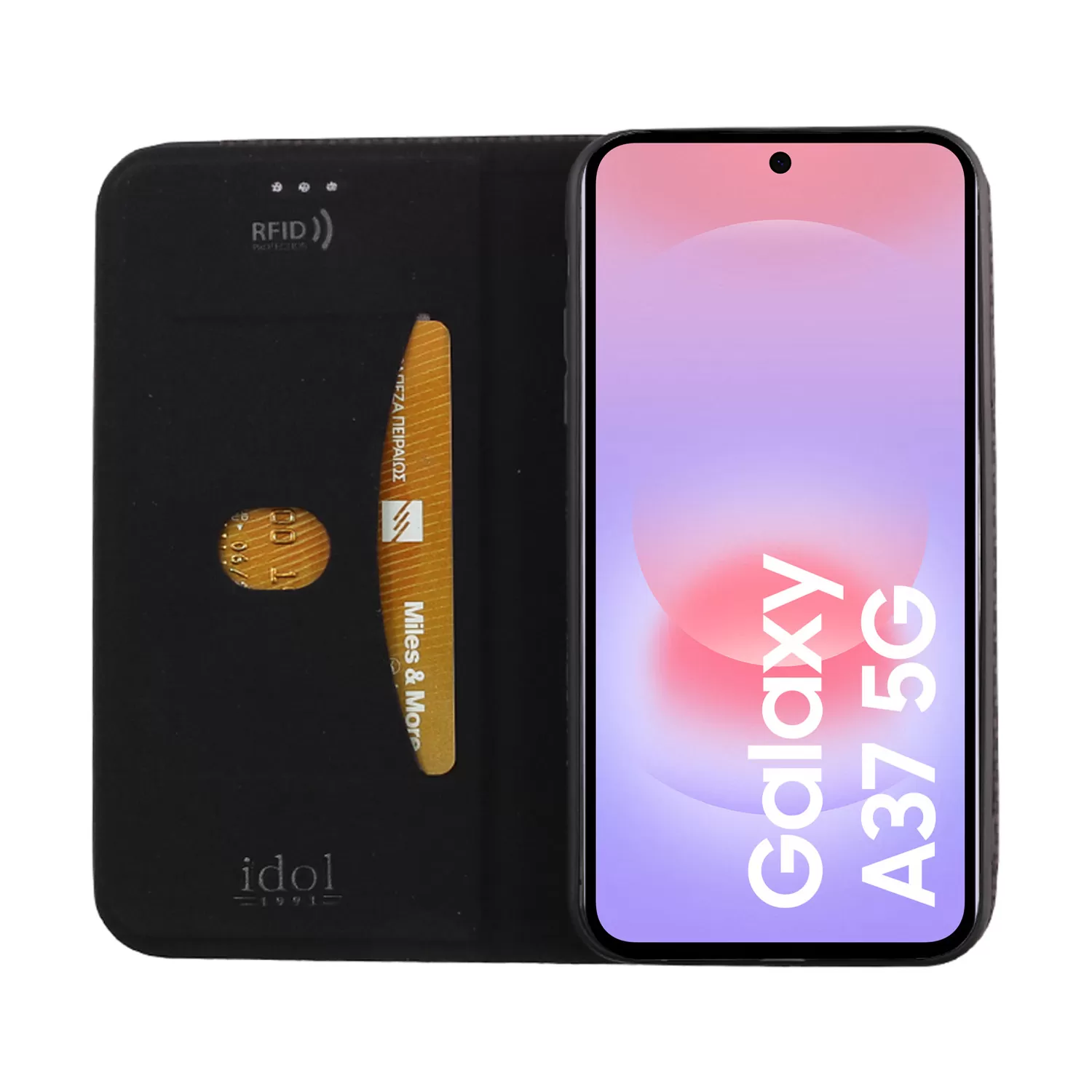 IDOL 1991 ELITE ΘΗΚΗ SAMSUNG A37 5G A376 6.7in  ANTI-RFID BOOK STAND BLACK - Image 2