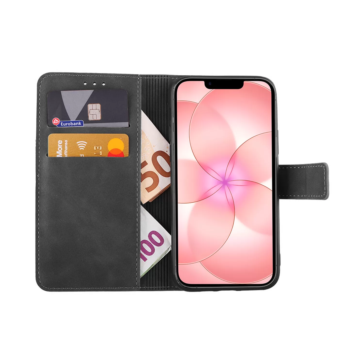 LIME ESSENTIAL ΘΗΚΗ IPHONE 17e 6.1in MAGNET BOOK STAND CLIP GREY - Image 2
