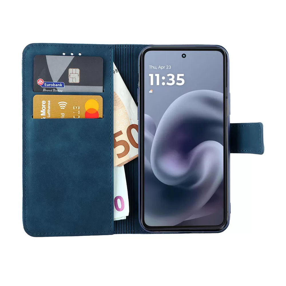 LIME ESSENTIAL ΘΗΚΗ MOTOROLA MOTO G17 XT2623-2 6.72in MAGNET BOOK STAND CLIP DARK BLUE - Image 2