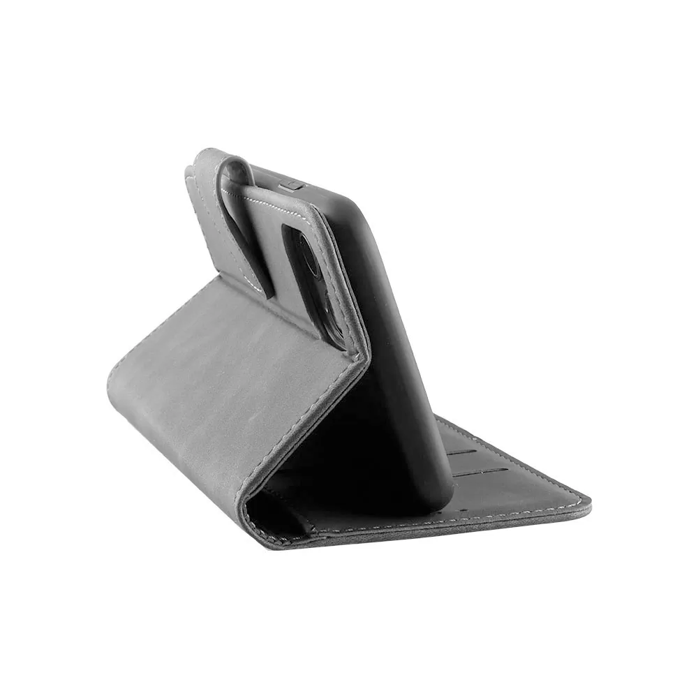LIME ESSENTIAL ΘΗΚΗ OPPO A6 5G 6.75in  MAGNET BOOK STAND CLIP GREY - Image 3