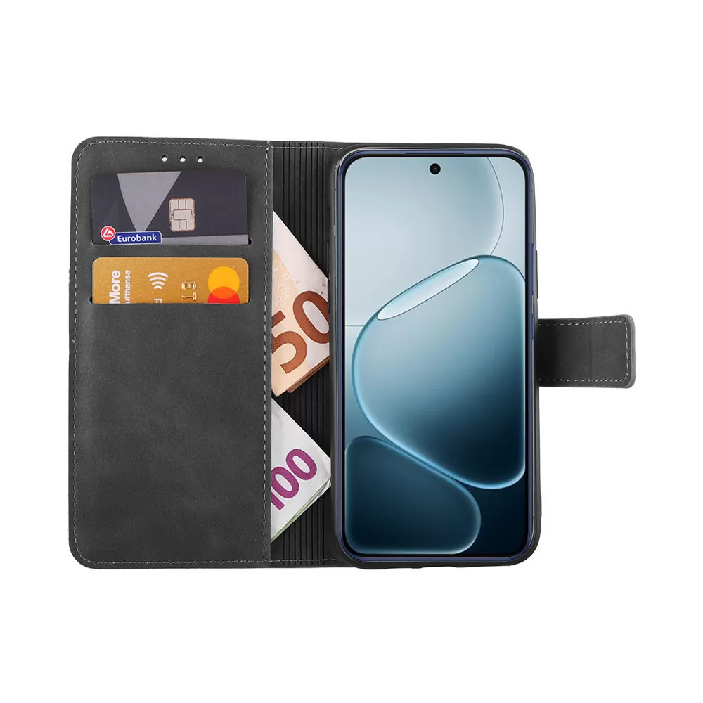 LIME ESSENTIAL ΘΗΚΗ OPPO A6 PRO 5G 6.57in MAGNET BOOK STAND CLIP GREY - Image 2