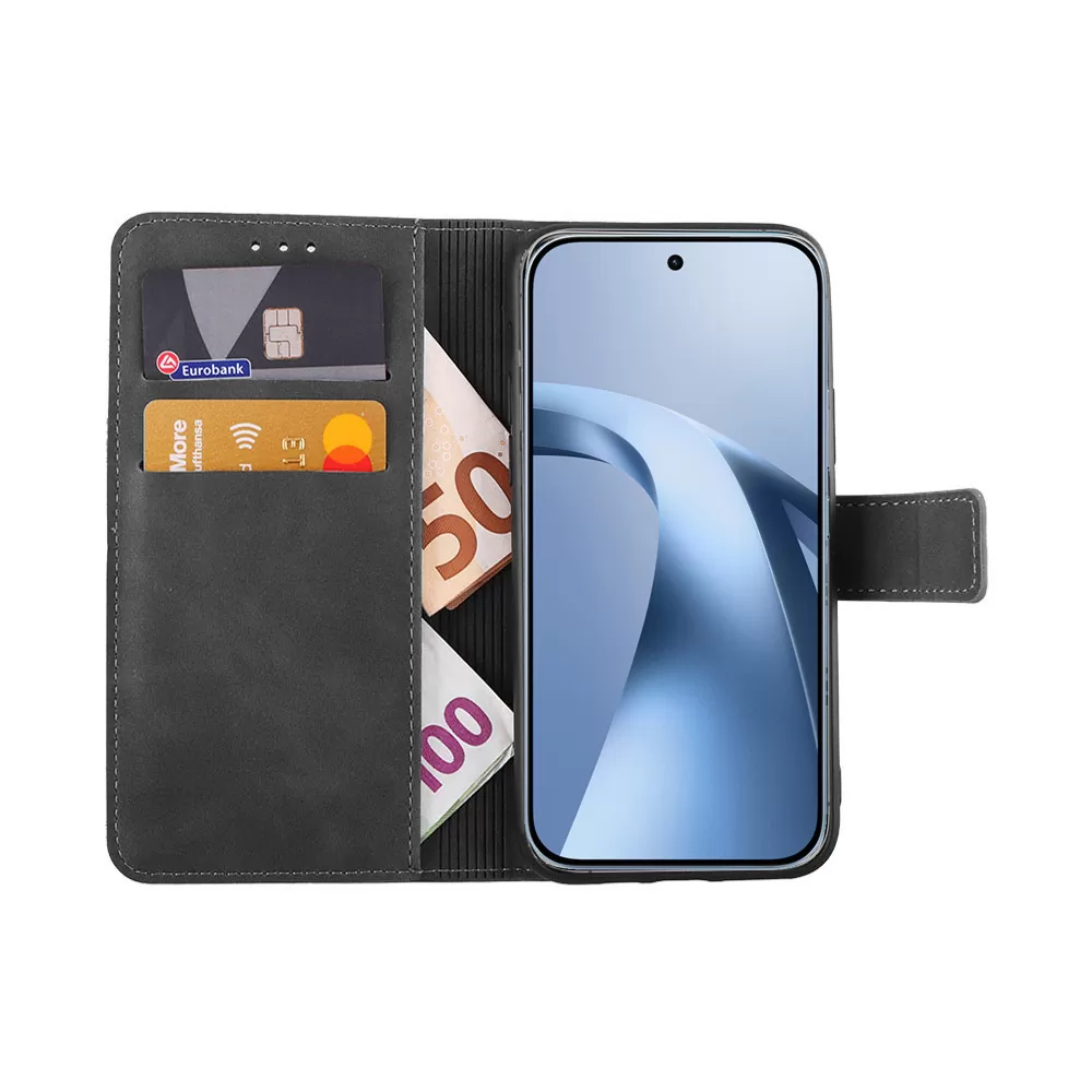 LIME ESSENTIAL ΘΗΚΗ XIAOMI 17T 5G 6.59in  MAGNET BOOK STAND CLIP GREY - Image 2