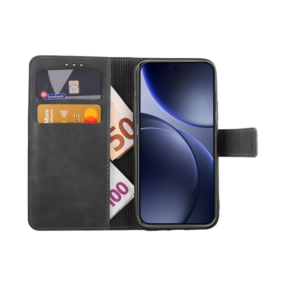LIME ESSENTIAL ΘΗΚΗ OPPO FIND X9 5G 6.59in MAGNET BOOK STAND CLIP GREY - Image 2