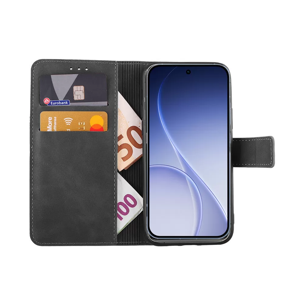 LIME ESSENTIAL ΘΗΚΗ OPPO RENO15 PRO 5G 6.32in MAGNET BOOK STAND CLIP GREY - Image 2