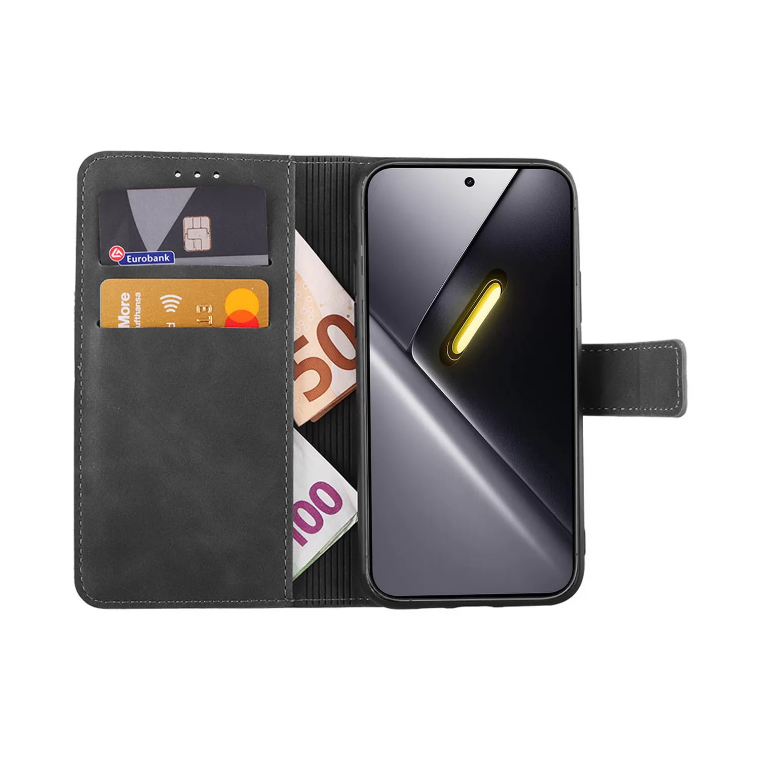 LIME ESSENTIAL ΘΗΚΗ XIAOMI POCO X8 PRO MAX 6.83in MAGNET BOOK STAND CLIP GREY - Image 2