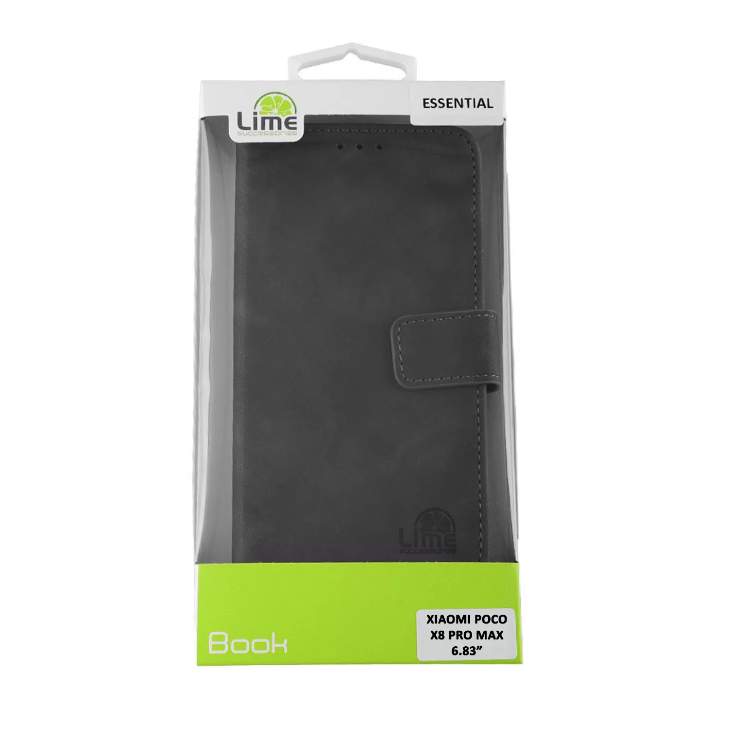 LIME ESSENTIAL ΘΗΚΗ XIAOMI POCO X8 PRO MAX 6.83in MAGNET BOOK STAND CLIP GREY - Image 5