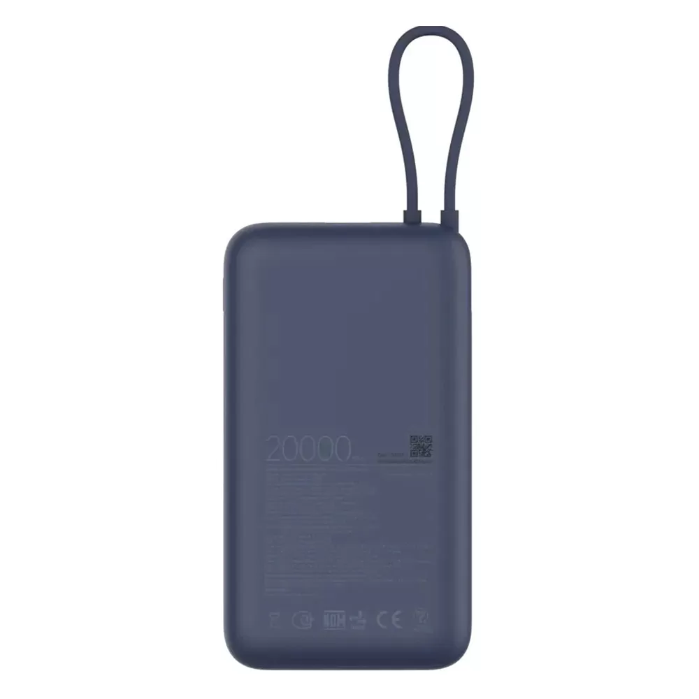 XIAOMI POWER BANK BHR8975GL 20000mAh 2 X 3A USB-TYPE C FAST CHARGE (INTEGRATED USB-C CABLE) 33W BLUE OR - Image 3