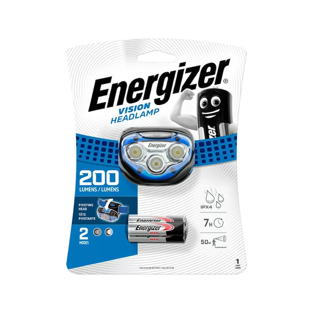 ENERGIZER ΦΑΚΟΣ ΚΕΦΑΛΗΣ ΜΠΑΤΑΡΙΑΣ SIZE R03/AAA X 3 ΑΔΙΑΒΡΟΧΟΣ IPX4 5 ΛΕΙΤΟΥΡΓΙΕΣ ΡΥΘΜΙΣΗΣ ΦΩΤΟΣ  ΜΕ 200 LUMENS ΜΑΥΡΟΣ - Image 3