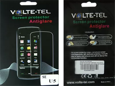 VOLTE-TEL SCREEN PROTECTOR SONY ERICSSON VIVAZ U5i 3.2in ANTIGLARE - Image 2