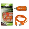 VOLTE-TEL MICRO USB(ΦΟΡΤΙΣΗΣ-DATA VCD01+ΦΟΡΤΙΣΤΗΣ ΑΥΤΟΚΙΝΗΤΟΥ VCU09 1200mA 6W) ORANGE