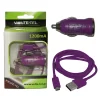 VOLTE-TEL MICRO USB(ΦΟΡΤΙΣΗΣ-DATA VCD01+ΦΟΡΤΙΣΤΗΣ ΑΥΤΟΚΙΝΗΤΟΥ VCU09 1200mA 6W) PURPLE