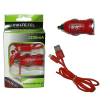 VOLTE-TEL LIGHTNING USB(ΦΟΡΤΙΣΗΣ-DATA VCD01+ΦΟΡΤΙΣΤΗΣ ΑΥΤΟΚΙΝΗΤΟΥ VCU09 1200mA 6W)RED