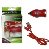 VOLTE-TEL LIGHTNING USB(ΦΟΡΤΙΣΗΣ-DATA VCD01+ΦΟΡΤΙΣΤΗΣ ΑΥΤΟΚΙΝΗΤΟΥ VCU09 1200mA 6W)RED