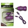VOLTE-TEL LIGHTNING USB(ΦΟΡΤΙΣΗΣ-DATA VCD01+ΦΟΡΤΙΣΤΗΣ ΑΥΤΟΚΙΝΗΤΟΥ VCU09 1200mA 6W)PURPLE