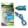 VOLTE-TEL LIGHTNING USB(ΦΟΡΤΙΣΤΗΣ-DATA VCD01+ΦΟΡΤΙΣΤΗΣ ΑΥΤΟΚΙΝΗΤΟΥ VCU09 1200mA 6W)BLUE iOS7