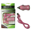 VOLTE-TEL LIGHTNING USB(ΦΟΡΤΙΣΗΣ-DATA VCD01+ΦΟΡΤΙΣΤΗΣ ΑΥΤΟΚΙΝΗΤΟΥ VCU09 1200mA 6W)PINK iOS7