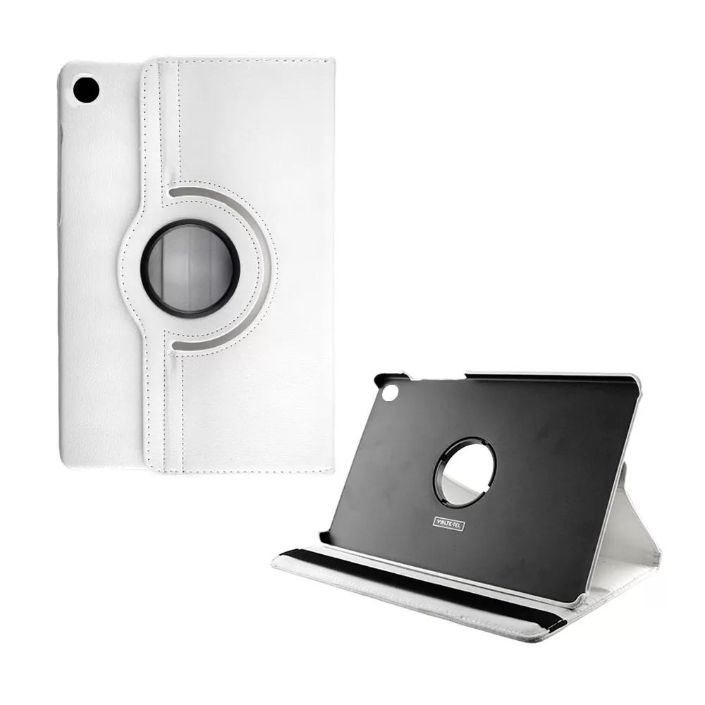 VOLTE-TEL ΘΗΚΗ SAMSUNG X200 TAB A8/X205 TAB A8 LTE 10.5" LEATHER BOOK ROTATING STAND WHITE