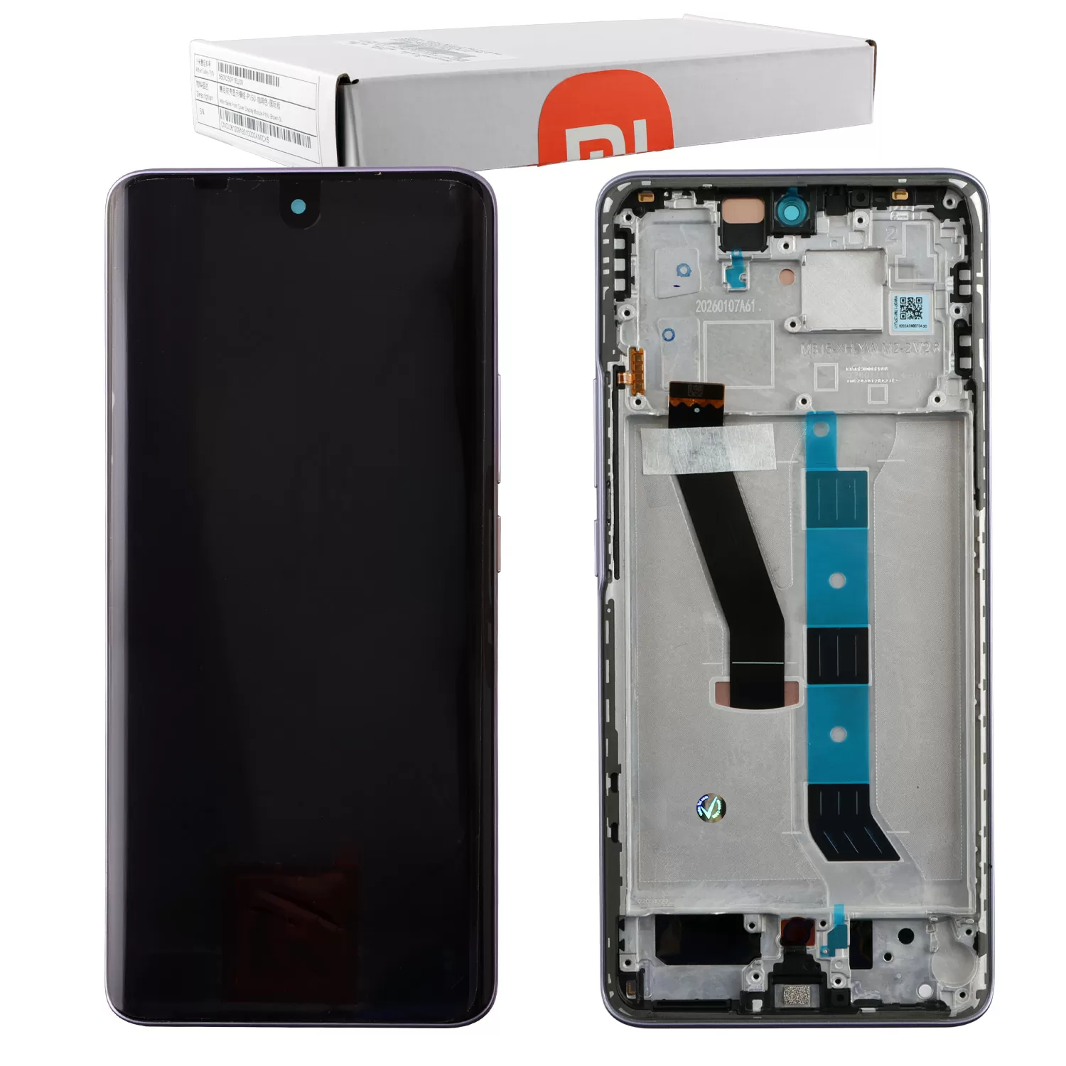 XIAOMI REDMI NOTE 15 5G ΟΘΟΝΗ + TOUCH SCREEN + LENS + FRAME 56002300P1700 PURPLE ORIGINAL SERVICE PACK