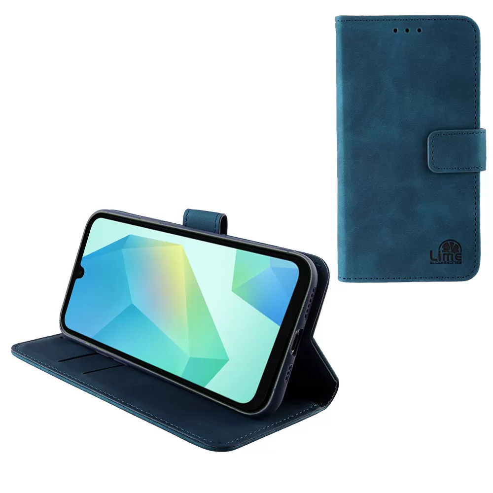 LIME ESSENTIAL ΘΗΚΗ SAMSUNG A16 4G A165/A16 5G A166 6.7in  MAGNET BOOK STAND CLIP DARK BLUE