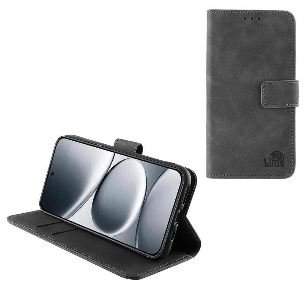 LIME ESSENTIAL ΘΗΚΗ XIAOMI REDMI NOTE 15 PRO PLUS 5G/POCO M8 PRO 5G 6.83in  MAGNET BOOK STAND CLIP GREY