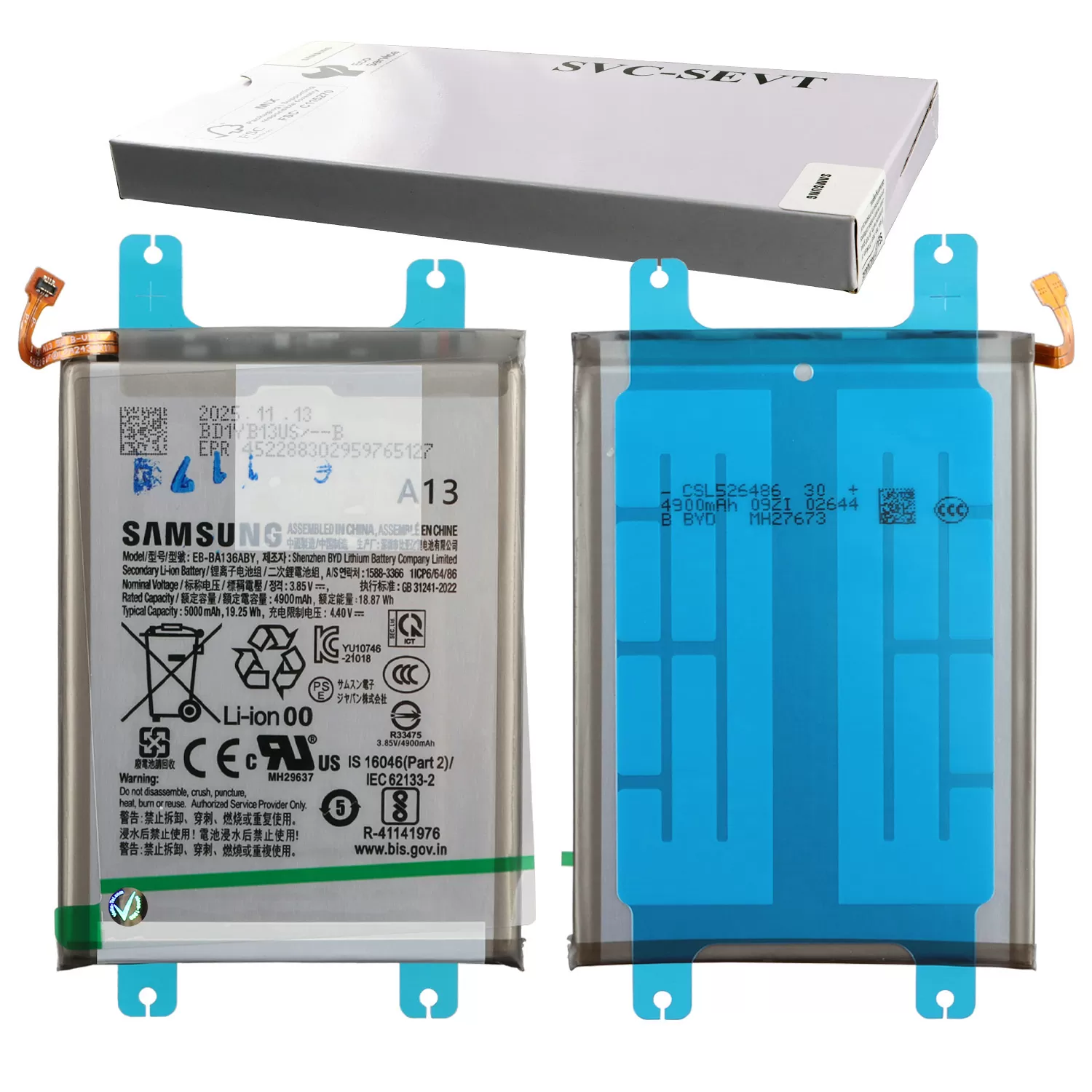 ΜΠΑΤΑΡΙΑ SAMSUNG EB-BA136ABY A13 5G A136 GH82-27431A 4900mAh ORIGINAL SERVICE PACK
