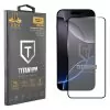 IDOL 1991 TITANIUM TEMPERED GLASS IPHONE 16 PRO 6.3in 9H 0.25mm  SEMI CURVED FULL GLUE BLACK