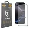 IDOL 1991 TITANIUM TEMPERED GLASS IPHONE 16 PRO MAX 6.9in 9H 0.25mm  SEMI CURVED FULL GLUE BLACK
