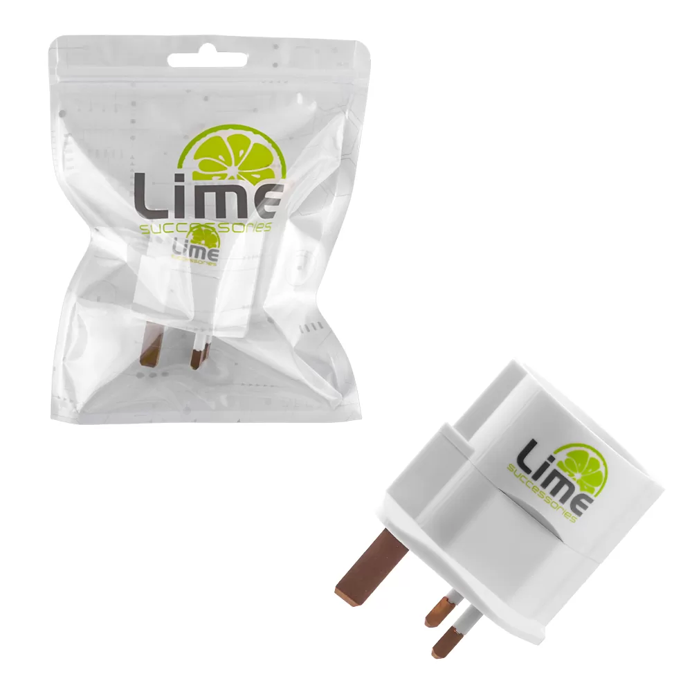 LIME ΑΝΤΑΠΤΟΡΑΣ ΣΟΥΚΟ ΕΥΡΩΠΗΣ FEMALE ΣΕ ΠΡΙΖΑ ΑΓΓΛΙΚΗ 3 PIN MALE ΜΕ ΑΠΟΣΠΩΜΕΝΗ ΑΣΦΑΛΕΙΑ (13A) ΚΑΙ ΠΑΙΔΙΚΗ ΠΡΟΣΤΑΣΙΑ ΑΣΠΡΟΣ