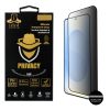 IDOL 1991 PRIVACY ANTISPY TEMPERED GLASS SAMSUNG S25 5G 6.2in 9H 0.2mm 3D SEMI CURVED EDGE GLUE FINGER UNLOCK BLACK