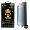 IDOL 1991 PRIVACY ANTISPY TEMPERED GLASS SAMSUNG S25 5G 6.2in 9H 0.2mm 3D SEMI CURVED EDGE GLUE FINGER UNLOCK BLACK