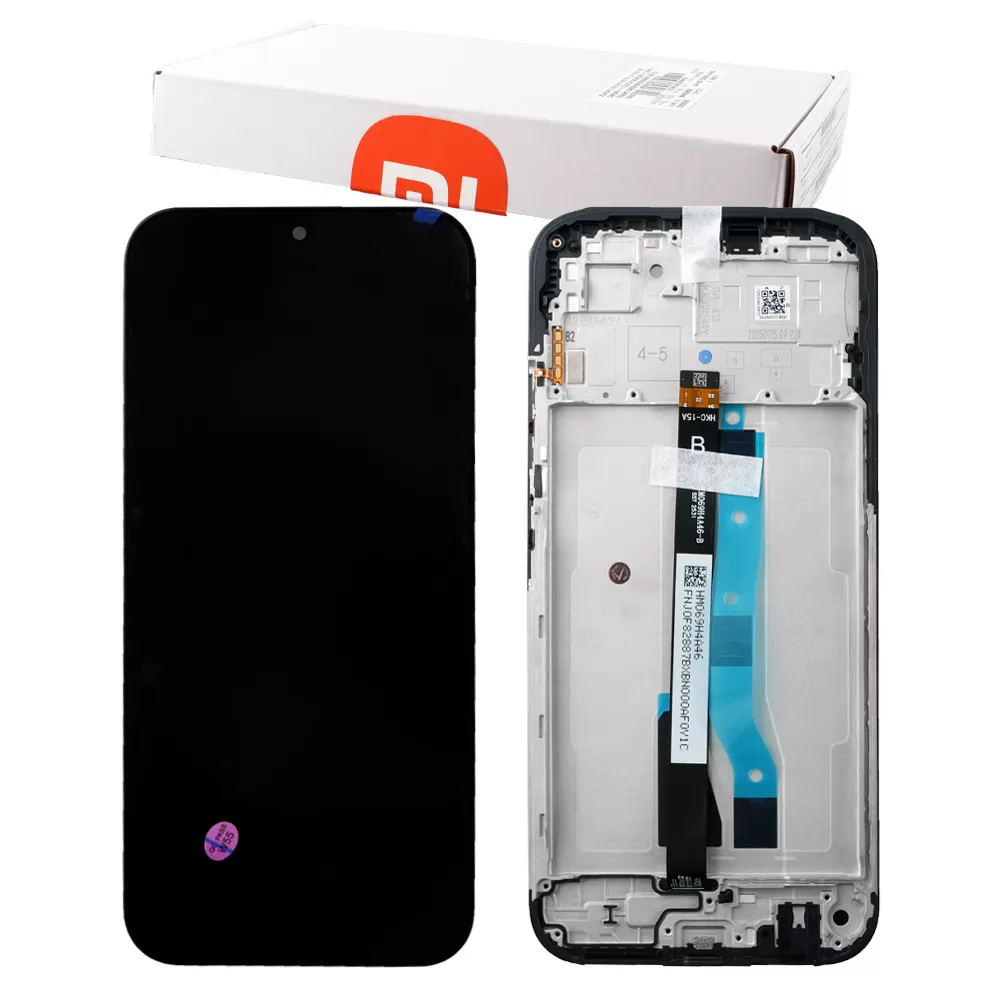 XIAOMI REDMI 15C 4G EURO VERSION ΟΘΟΝΗ + TOUCH SCREEN + LENS + FRAME 560002P15AE00 BLACK ORIGINAL SERVICE PACK