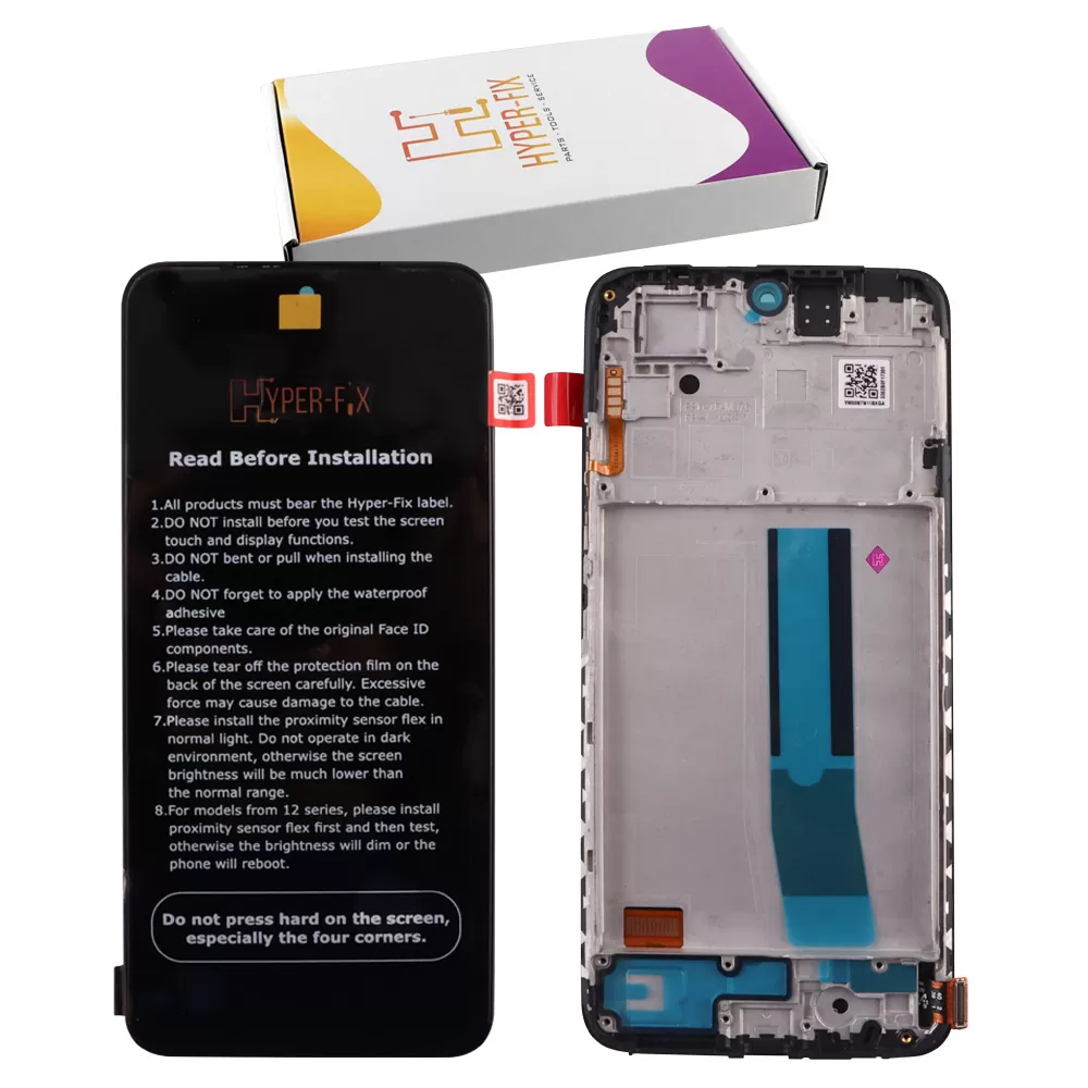 XIAOMI POCO M4 PRO 4G /REDMI NOTE 11 NFC ΟΘΟΝΗ AMOLED + TOUCH SCREEN + LENS + FRAME HF-5600010K7T00 BLACK HYPER-FIX SERVICE PACK
