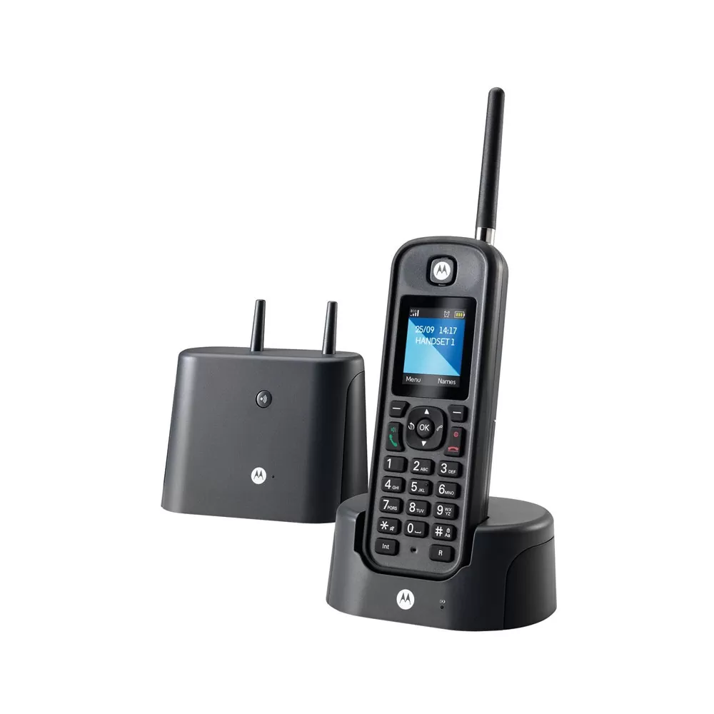 ΑΣΥΡΜΑΤΟ ΤΗΛΕΦΩΝΟ MOTOROLA O201 ΑΔΙΑΒΡΟΧΟ ΜΕ ΕΜΒΕΛΕΙΑ ΕΩΣ ΚΑΙ 1 KM BLACK GR