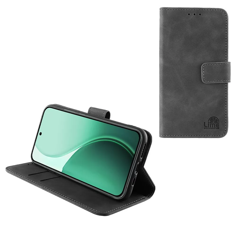 LIME ESSENTIAL ΘΗΚΗ OPPO RENO14 F 5G 6.57in MAGNET BOOK STAND CLIP GREY